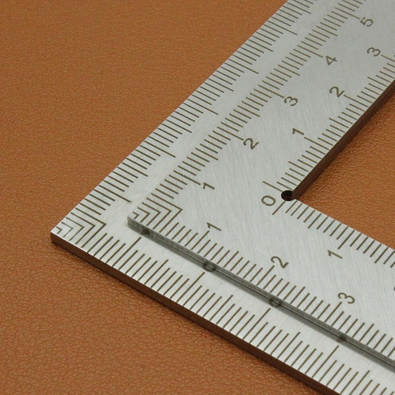 GSDOXLE Stainless Steel L Shaped Ruler,2 inch by 4 inch,Square Framing Measuring Tool for Engineer Carpenter(Sliver) - Image 5